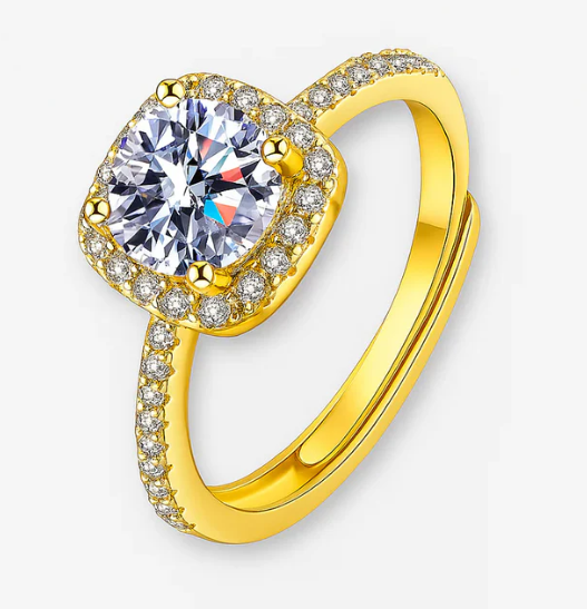 The Halo Ring - Square Cut
